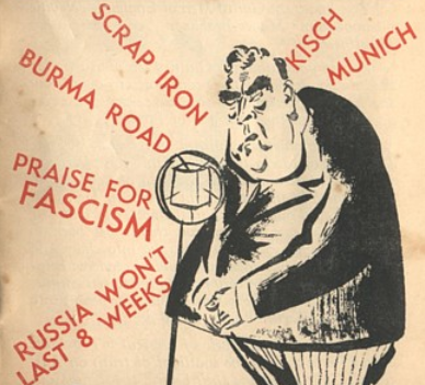 'Pig Iron" Bob Menzies, from a 1943 Labor election pamphlet.