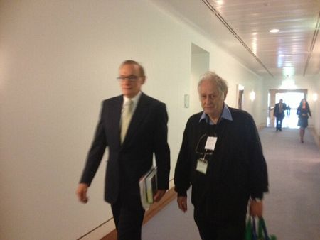 Bob Ellis with Bob Carr in the halls of power.