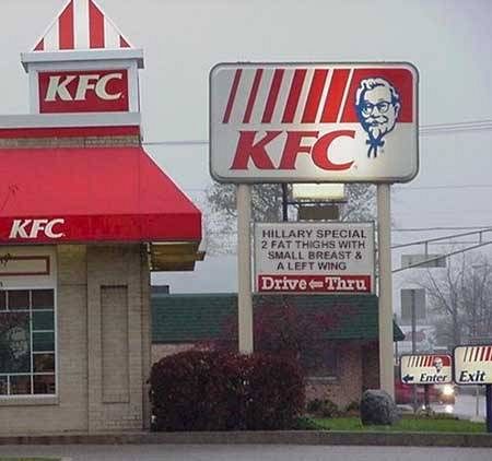 Rip off! The original Hilary Clinto KFC meme.