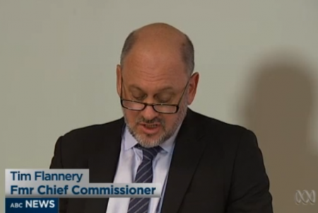 Flannery launches the Climate Council today in Sydney. (Click on image to see video on ABC website.)