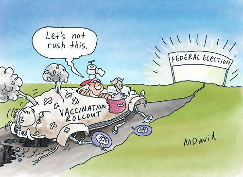Morrison's COVID non-strategy: 'Holding up vaccines, not hoses, mate'