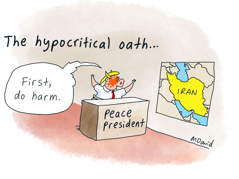 CARTOONS: Donald Trump is 'firing' off, mid-war