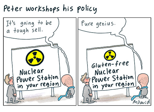 CARTOONS: Dutton gets his nuclear necktie in a knot
