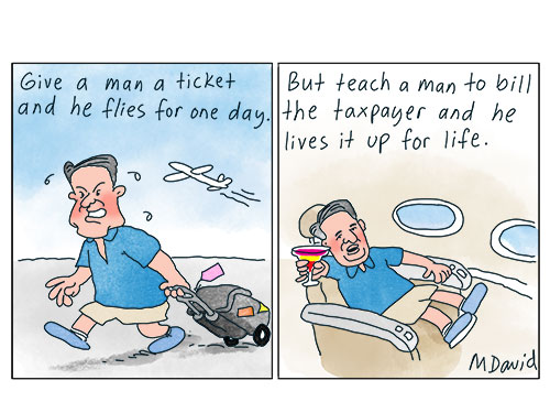 CARTOONS: Mark David is up, up and away