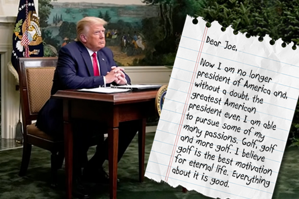 Donald Trump's 'generous' letter to President Joe Biden revealed