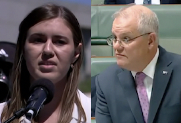 Morrison tells women protesting violence they're lucky not to be shot