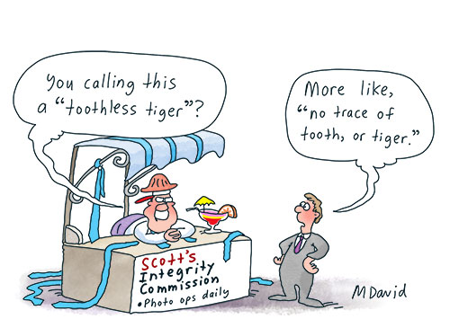 CARTOONS: Mark David does a runner