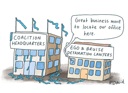 EDITORIAL: Kings of defamation: Porter, Laming, Barilaro, Dutton et al