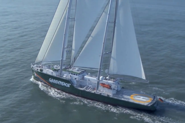 Rainbow Warrior continues Greenpeace's quest for climate justice