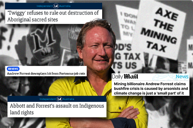 EDITORIAL: Carbon-emitting mining tycoon Andrew Twiggy Forrest turns 'green'