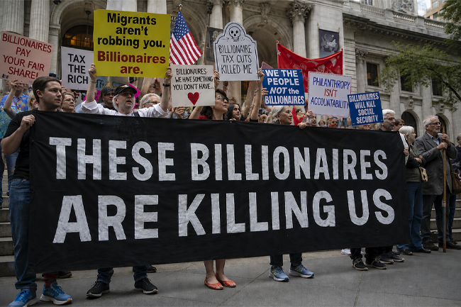 The billionaires are terrified of us