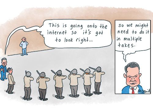 CARTOONS: Hegseth's firing squad takes aim at the perfect shot