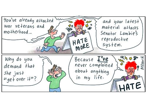 CARTOONS: Pauline Hanson dishes it out but can't take it