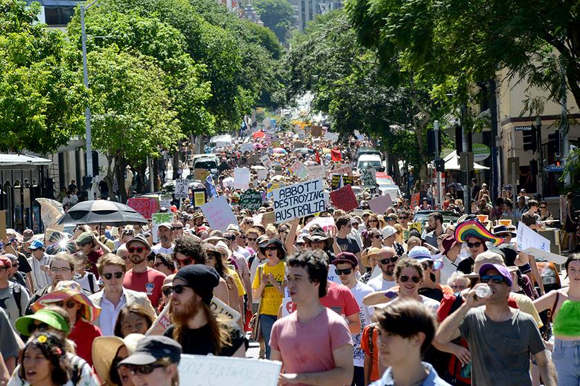 March in March Brisbane: Abbott protest above party politics