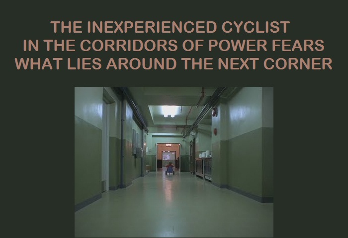 Cyclist in the corridors of power