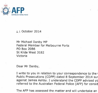 EXCLUSIVE: AFP refer James Ashby to CDPP over perjury allegation