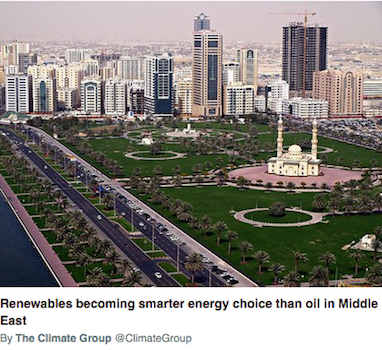 Chinese enterprise funds Middle East renewables