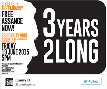 Three years on: Time for the injustice handed out to Julian Assange to end