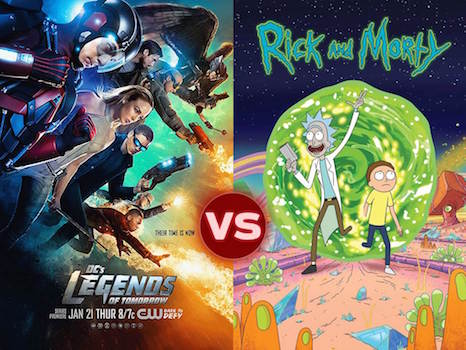 Screen Themes — Heroes of Tomorrow vs Rick & Morty
