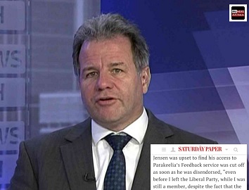 Dudded Dennis Jensen exposes the Liberal Party's Parakeelia rip-off
